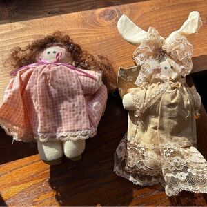 Pair of Vintage Angels with wooden wings